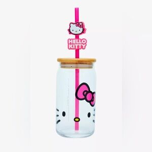 Brand New Hello Kitty Face Glass Cup